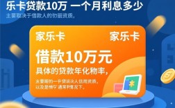 家乐卡贷款10万一个月利息多少，家乐卡利息怎么算