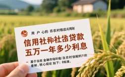 农村信用社贷款五万一年多少利息