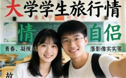 大学生旅行情侣自拍
