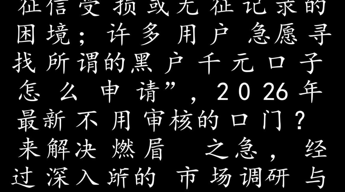 2026年最新不用审核的口子