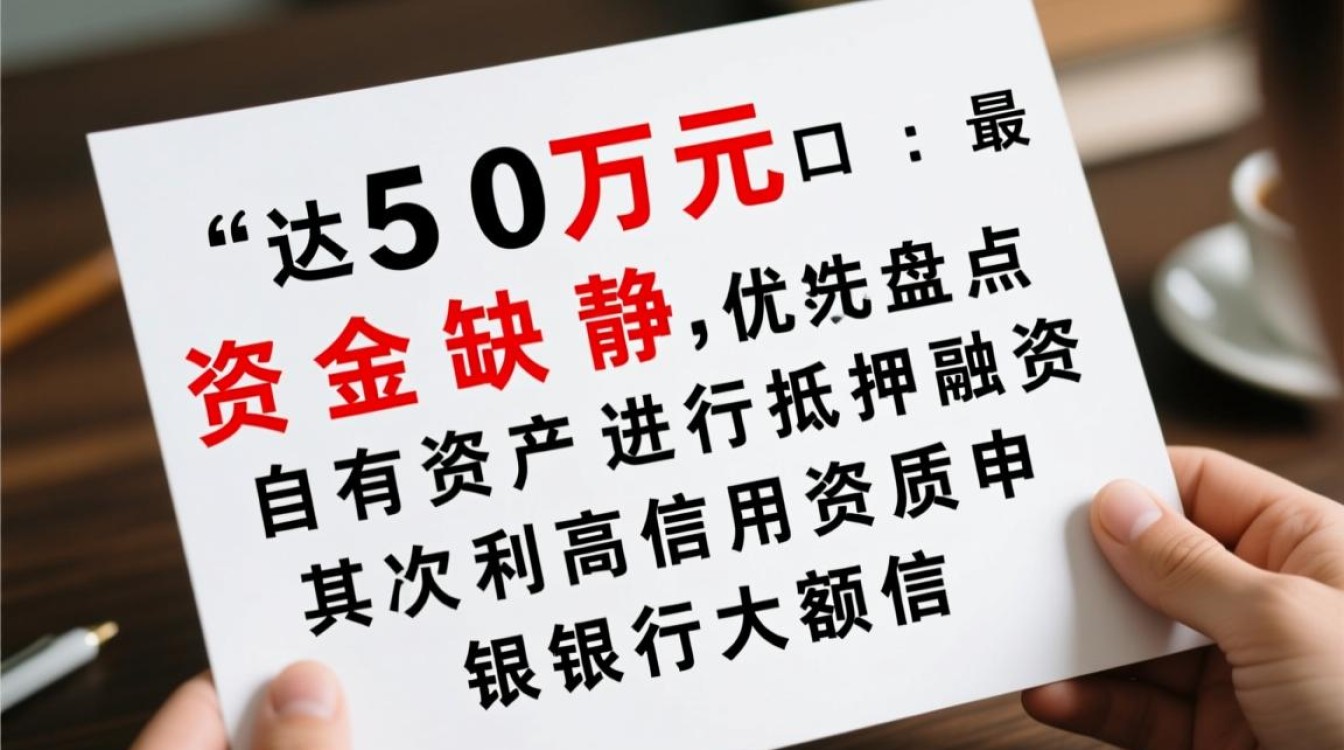 急需用钱50万怎么办