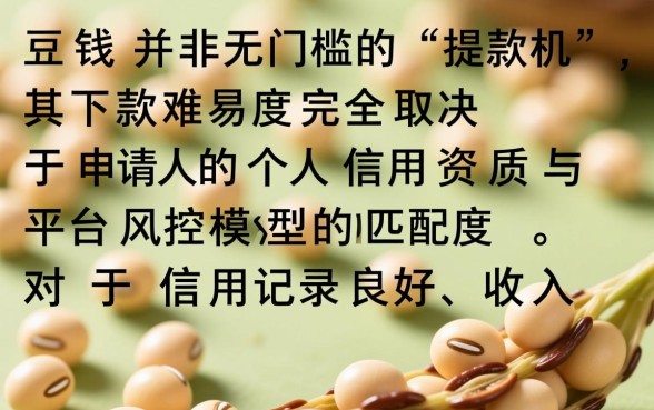 豆豆钱容易下款嘛，审核快通过率高是真的吗？