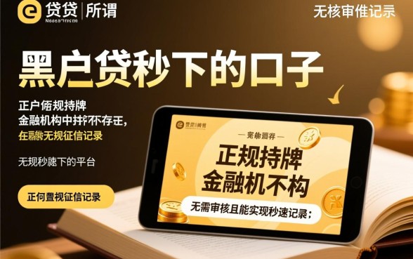 黑户贷秒下的口子有哪些，黑户秒下口子怎么申请？