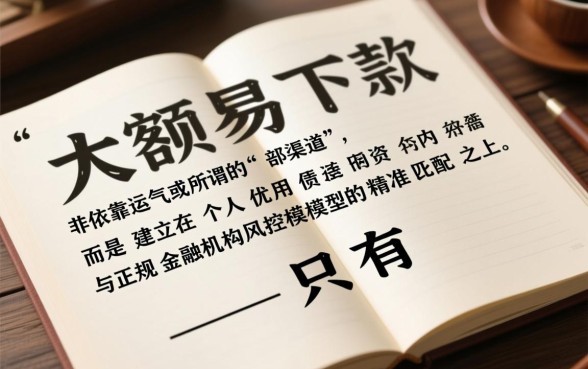 大额易下款的口子有哪些？2026哪个口子容易通过秒下款