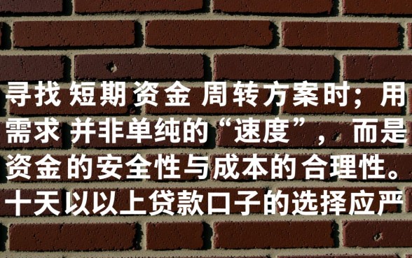 十天以上贷款口子哪里有？怎么申请容易下款