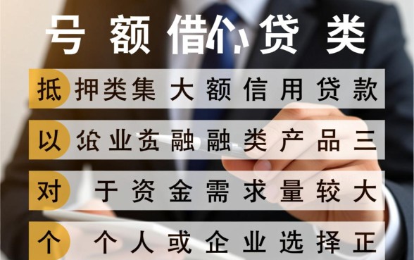 大额的借贷有哪些渠道，哪里可以申请大额贷款？