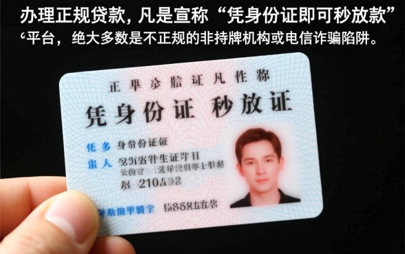 身份证贷款正规不，凭身份证贷款哪里可以贷安全吗