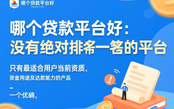 哪一个贷款平台好，2026年正规贷款平台哪个利息最低下款快