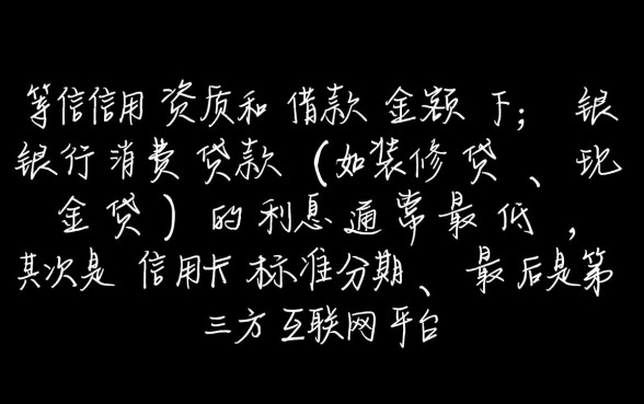 信用卡和网贷哪个利息低
