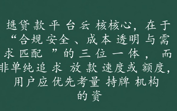 在众多贷款平台中哪个好，哪个贷款平台利息最低？