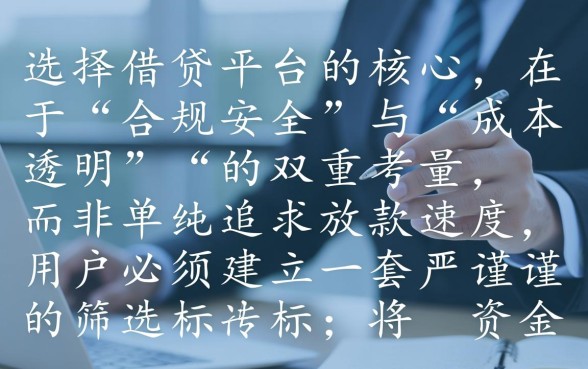 借贷平台哪个靠谱，在众多借贷平台中怎么选？