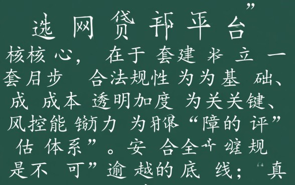 如何挑选网贷平台，新手怎么选才安全靠谱？