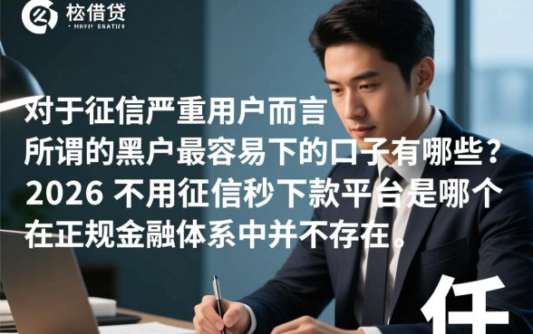 2026不用征信秒下款平台是哪个