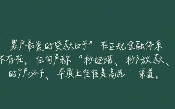 黑户最爱的贷款口子有哪些