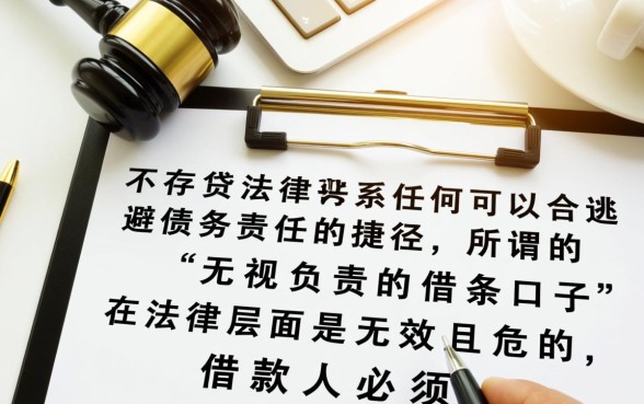 无视负责的借条口子是真的吗，哪里有无视负债的借款？