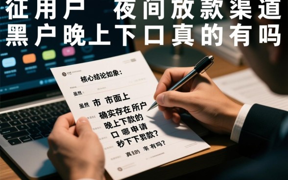 黑户晚上下款的口子真的有吗，哪里可以申请秒下款？