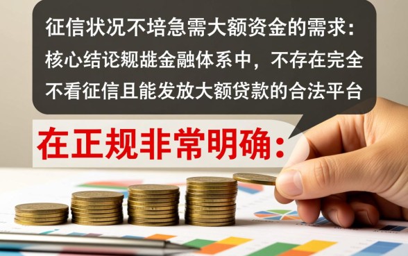 征信不好怎么借大额贷款，不看征信的平台有哪些？