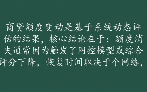 网商贷额度突然没有了怎么回事，什么时候会再恢复额度