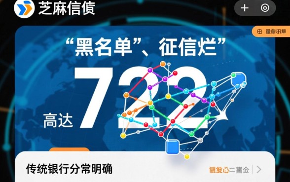 征信不好芝麻分722能贷款吗