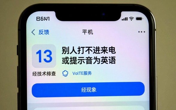 苹果13打不进来电话，为什么运营商显示是英语？
