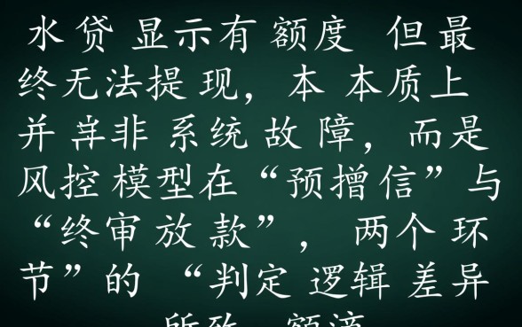 滴水贷有额度但不给放款怎么回事,为什么借不出来? 滴水贷有额度但不给放款怎么回事