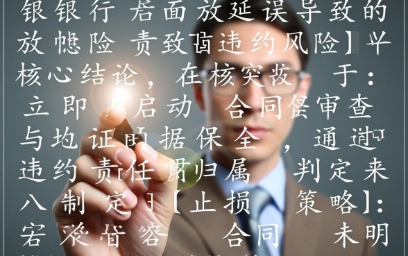 银行放款太慢造成我违约该怎么办