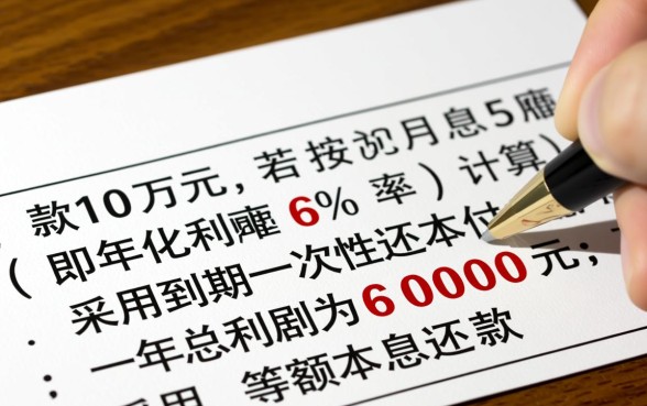 贷款10万利息5厘一年多少利息