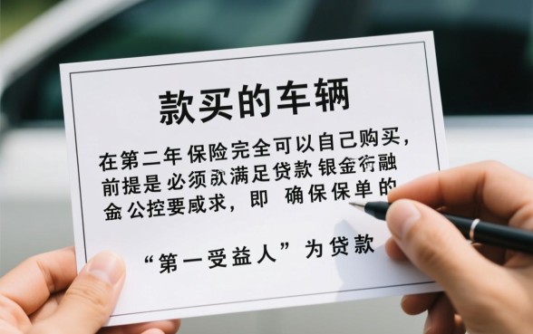 贷款买车第二年保险可以自己买吗
