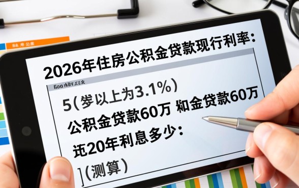 公积金贷款60万20年利息多少