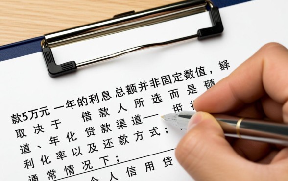 贷款50000元一年利息多少钱