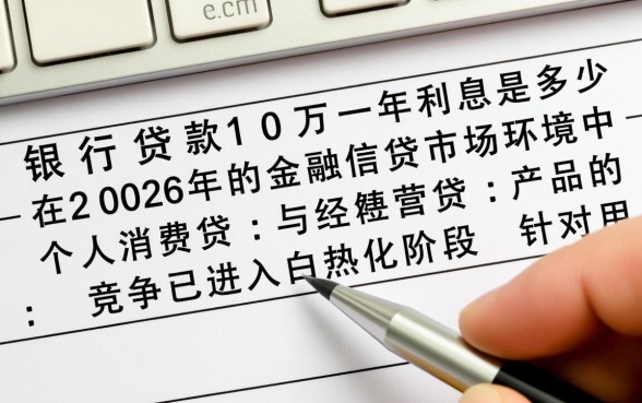 向银行贷款10万一年利息是多少