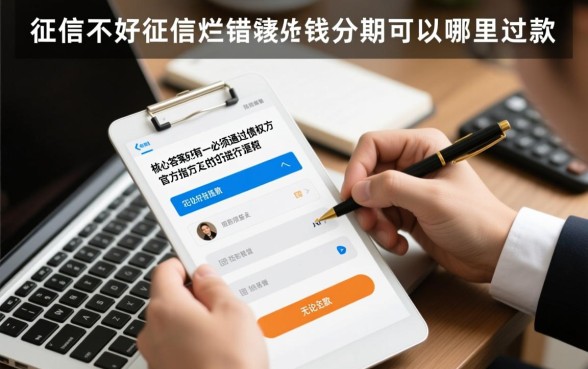 征信黑征信不好怎么借钱，哪里可以分期还款？