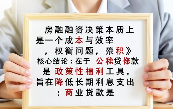 公积金贷款和商业贷款的区别是什么，哪个更划算？