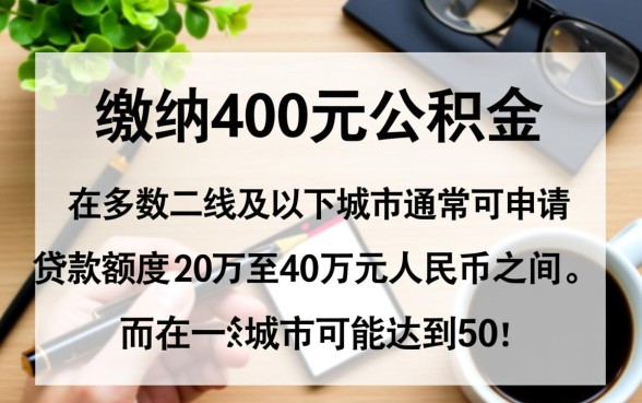 公积金每月交400可以贷款多少，公积金贷款额度怎么算？