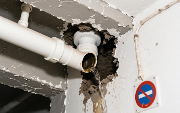 二楼通一楼的下水管道挖了一个口子怎么修复