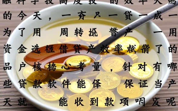 有哪些贷款软件能保证当天就能收到款项呢,哪个贷款app下款最快 有哪些贷款软件能保证当天就能收到款项呢