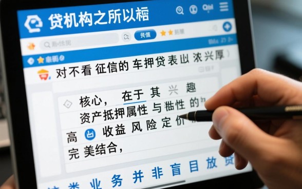 信贷机构为何会对不看征信的车抵贷感兴趣,真的吗 信贷机构为何会对不看征信的车抵贷感兴趣