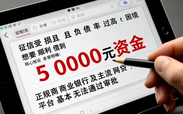 征信花了负债高哪里借5000,急需用钱怎么快速下款 征信花了负债高哪里借5000