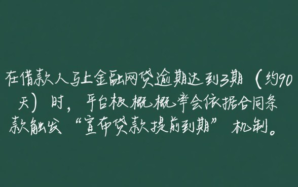 马上金融网贷逾期几期会把分期全部还清，逾期多久会要求全额还款？