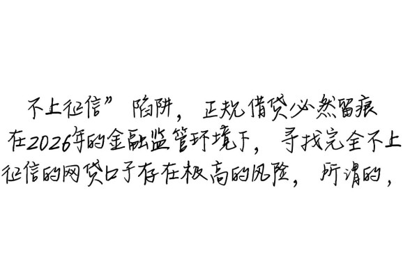 2026不上征信的网贷有哪些口子