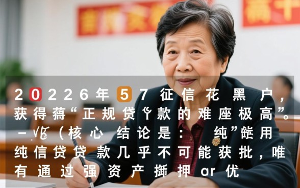 2026年57岁征信花黑户能下款吗