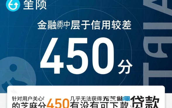 芝麻分450有没有可下款的口子2026,低分怎么借钱 芝麻分450有没有可下款的口子2026