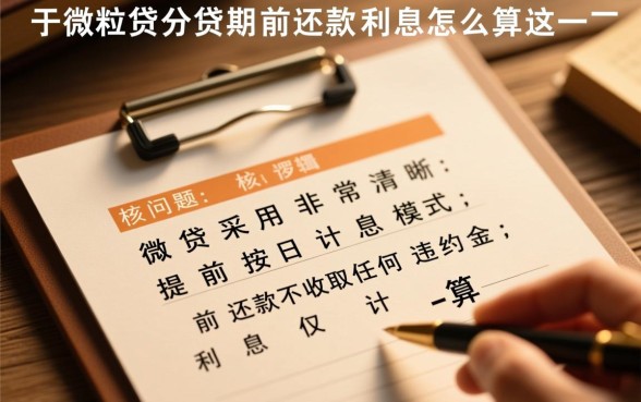 微粒贷分期提前还款利息怎么算，提前还款划算吗