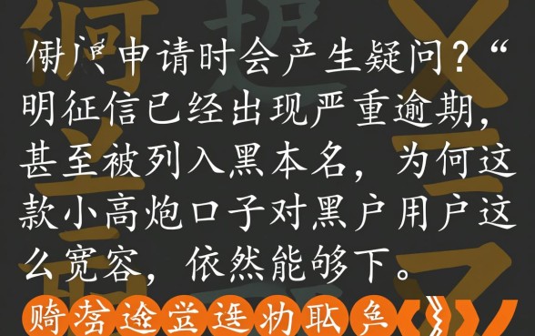 为何这款小高炮口子对黑户用户这么宽容