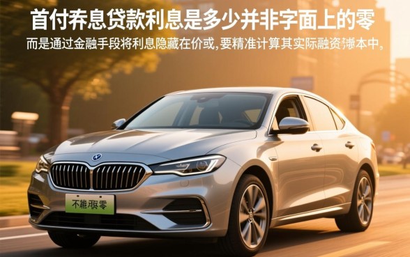 零首付无息贷款买车利息是多少，车贷怎么算真的免息吗