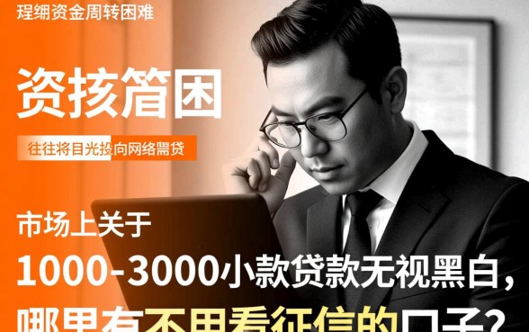 1000-3000小额贷款无视黑白,哪里有不用看征信的口子? 3000小额贷款无视黑白