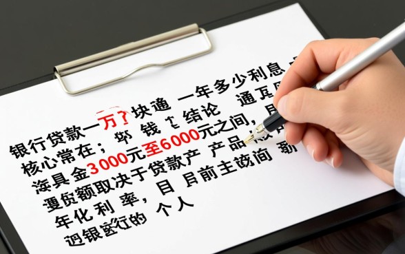 银行贷款一万块钱一年多少利息，怎么计算利息最划算？