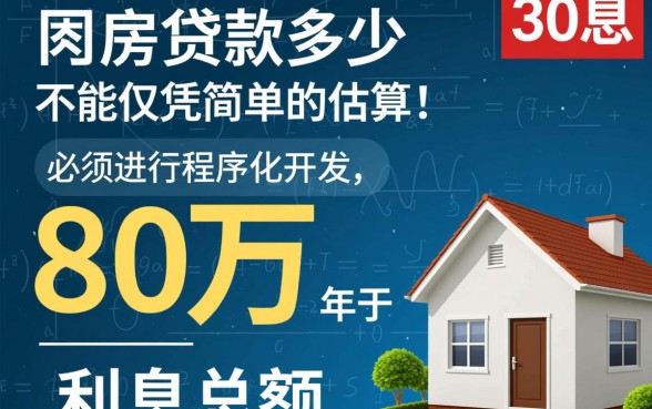 买房贷款80万30年利息多少，房贷80万30年利息怎么算