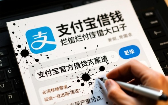 征信黑了怎么借钱，支付宝有借钱大口子吗？