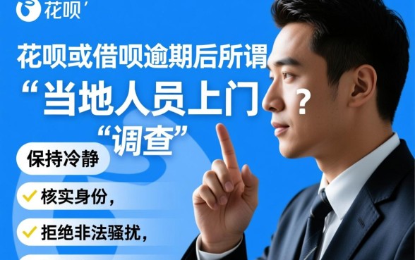 花呗借呗逾期当地人员找我调查怎么办，是真的吗